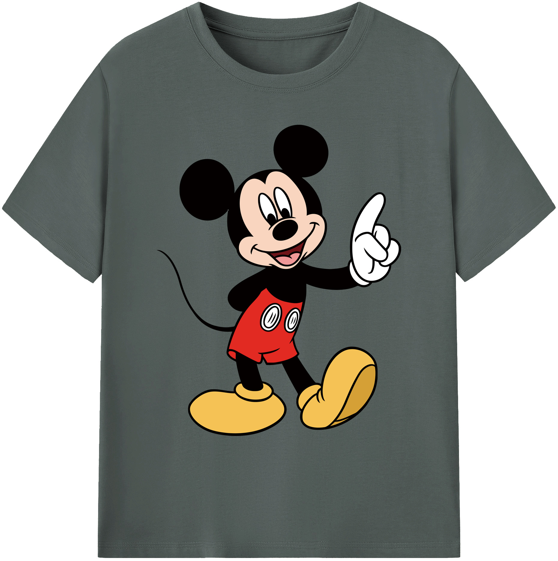 ミッキーマウス Mickey Mouse 綿100％ メンズ半袖Tシャツ｜肌触りやわらか＆通気性